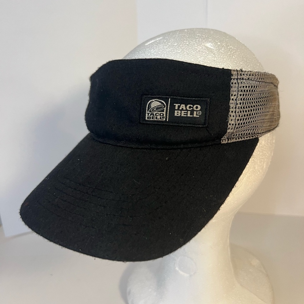 Taco Bell Staff Visor Hat Black grey
